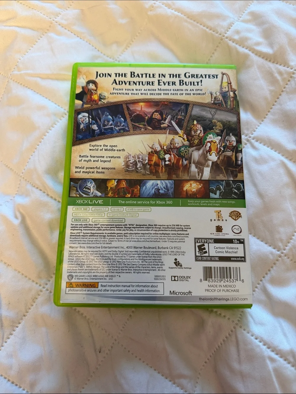 Microsoft Xbox 360 Platinum Hits Lego The Lord of the Rings Game